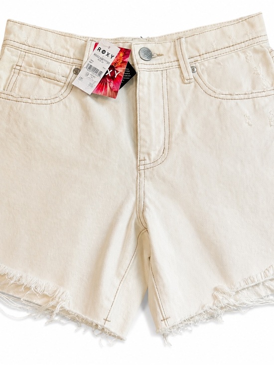 Roxy Pants - Roxy Cream White Denim Cutoff Shorts